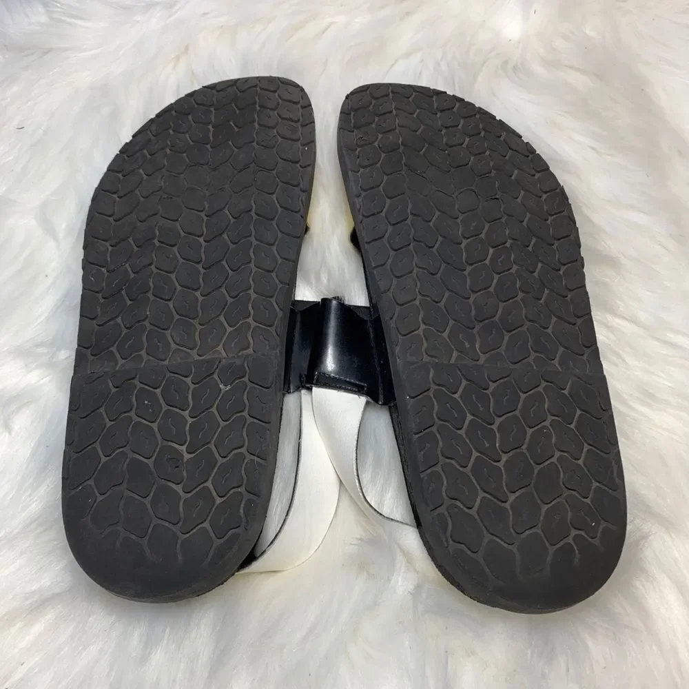 Zara Trafaluc Black/Wht/Gold Strap‎ Sandal … - Picture 6 of 7